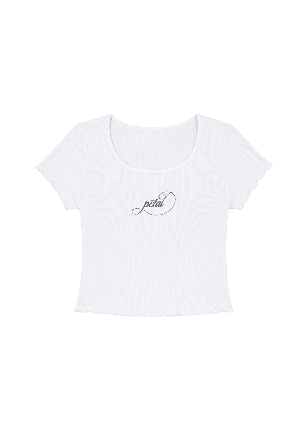 petal ripped photo baby tee back